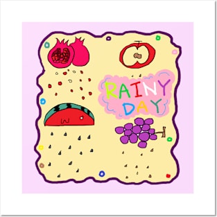 Rainy Day, Fruit Seed Rain Posters and Art